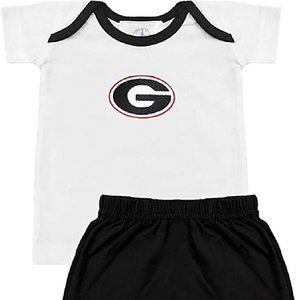 Babt Boys Georgia Bulldogs Diaper Set NWT (12 Mos)